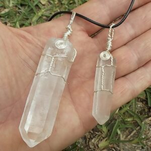 Crystal Pendants with wire wrap